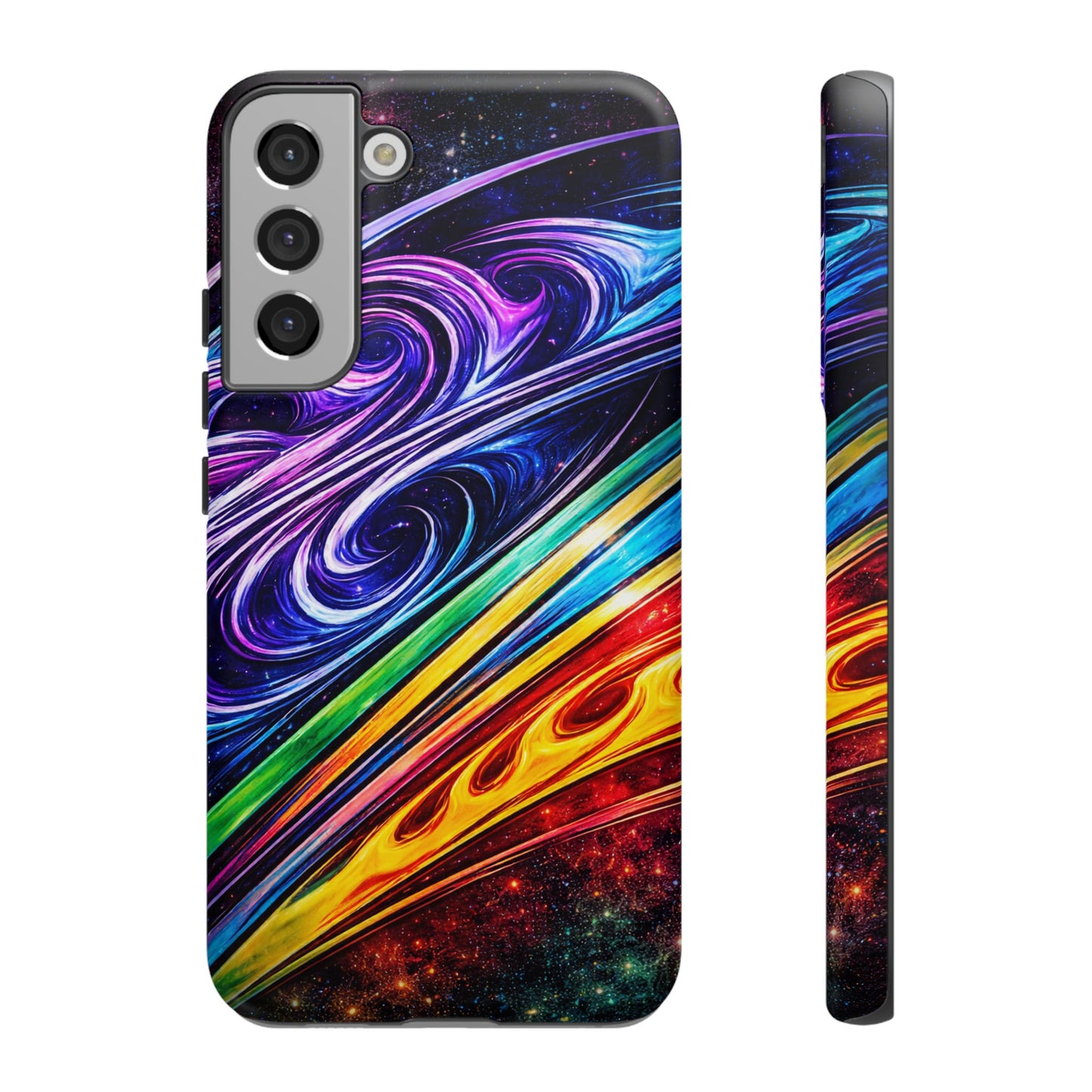 Abstract Cosmic Swirls phone case | Galaxy Rainbow Protective Case