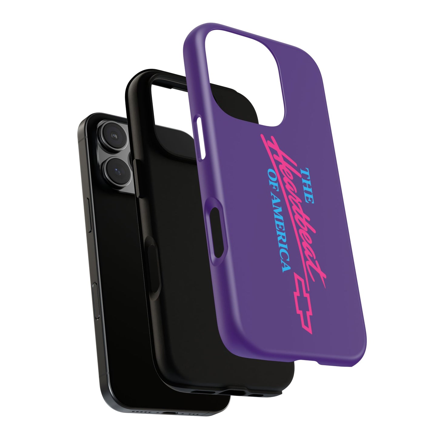 Purple  “The Heartbeat of America” Retro Chevy Logo, Slim Protective Cover