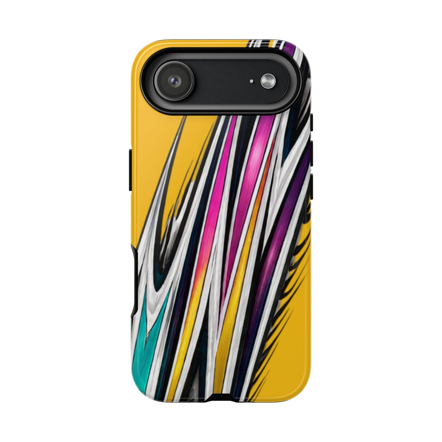 Yellow Abstract Stripes Phone Case | Tough Protective Phone Case