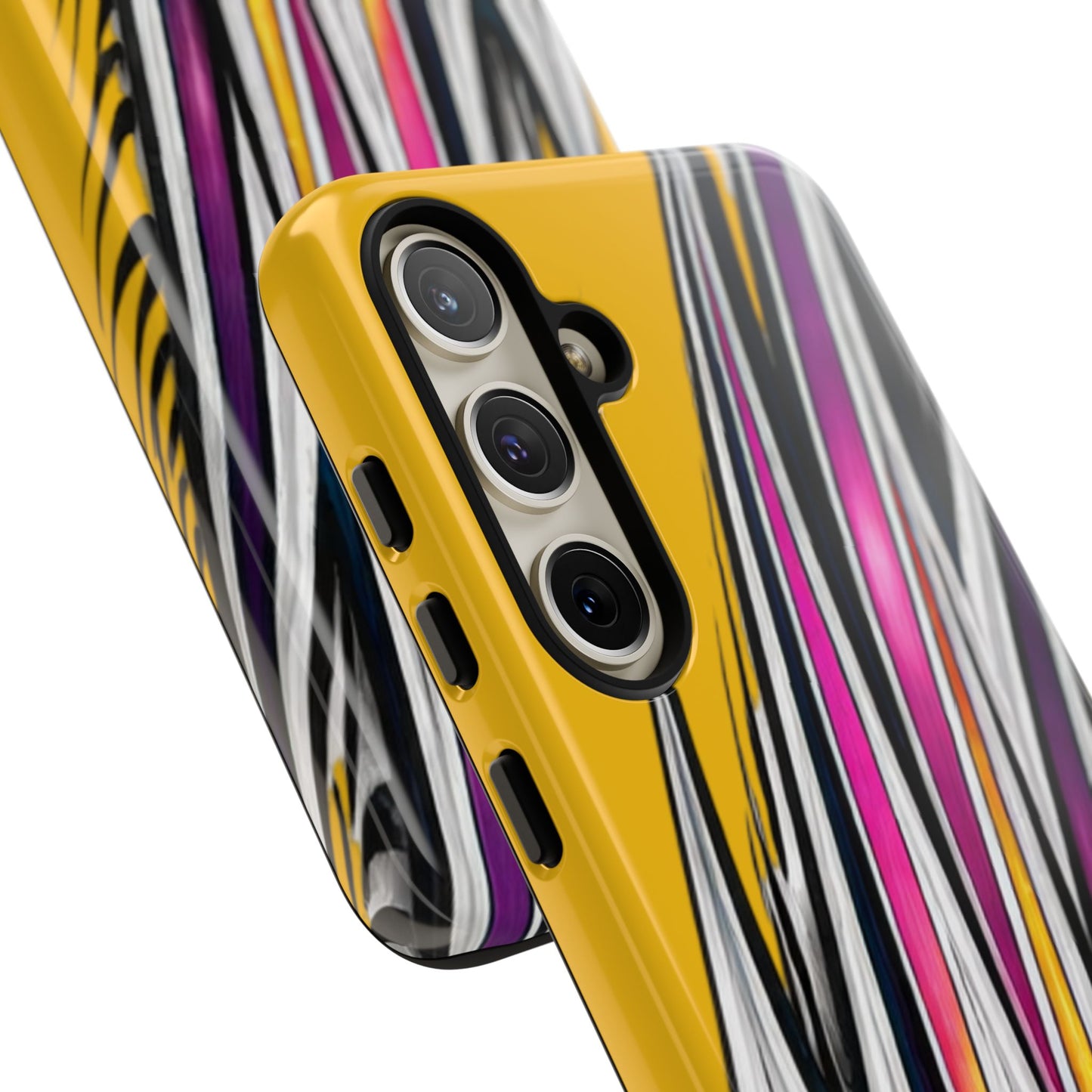 Yellow Abstract Stripes Phone Case | Tough Protective Phone Case
