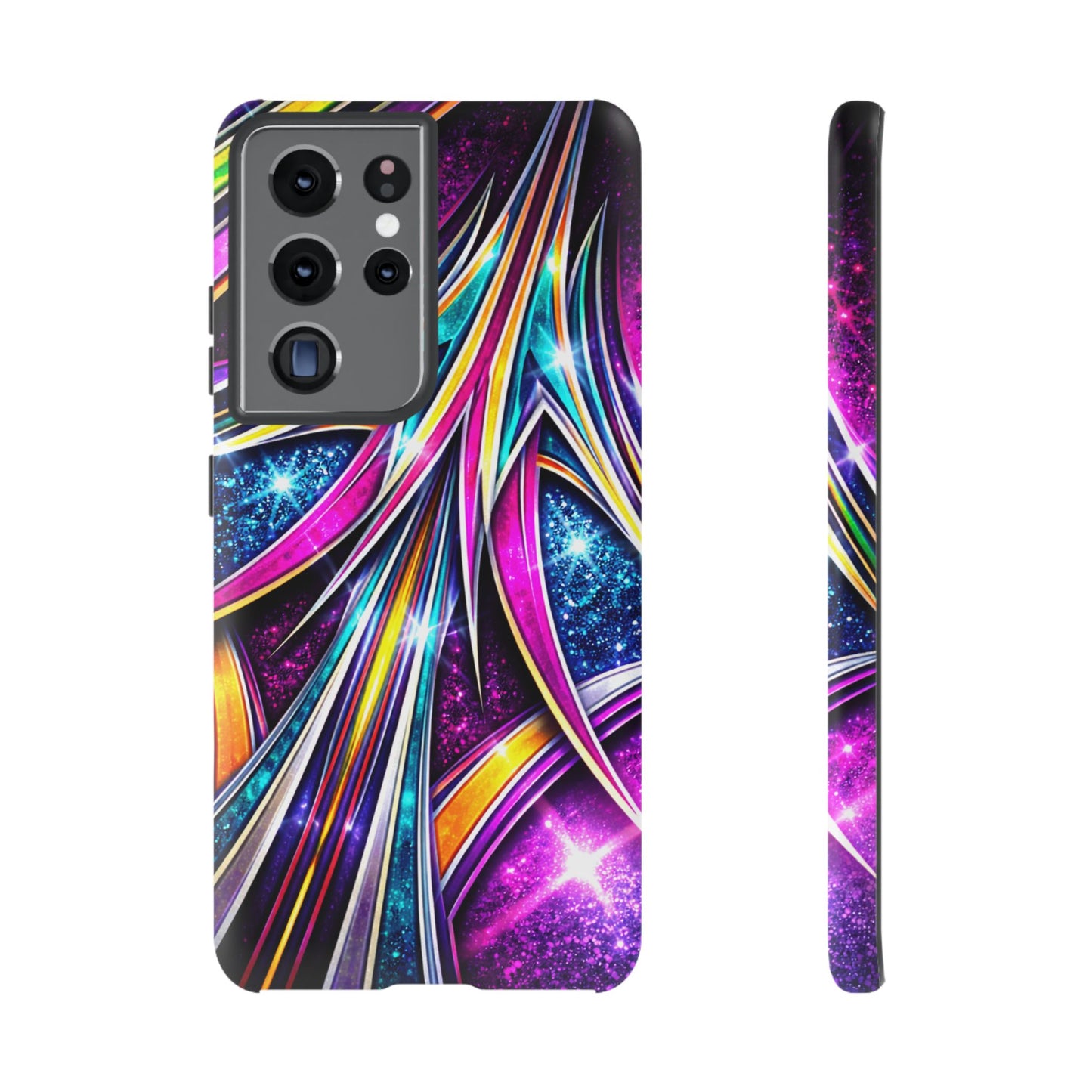 Custom Lowrider Pinstripe Swirl Tough Phone Case – Impact Resistant