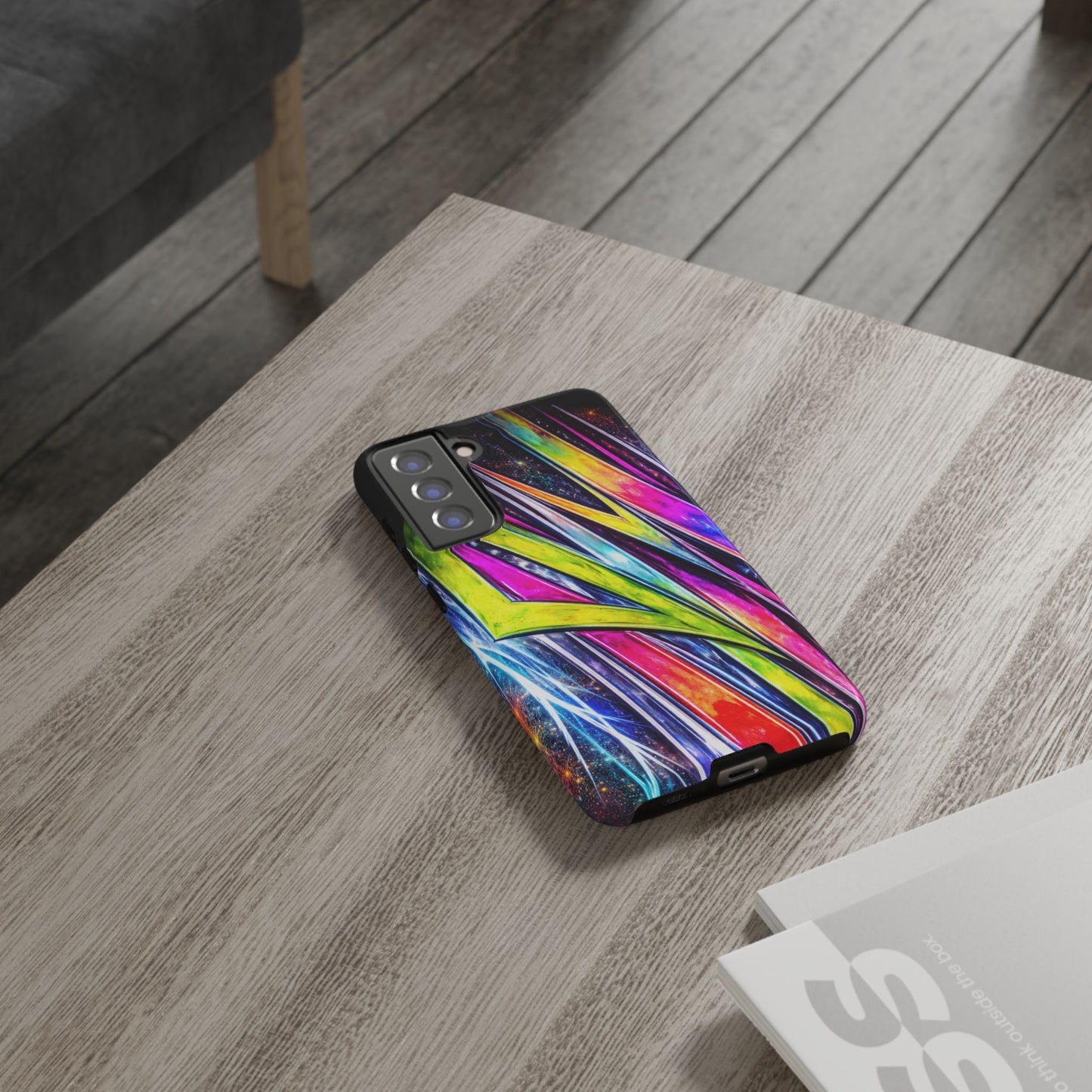 Neon Graffiti Phone Case | Tough Case, Vivid Abstract Street Art