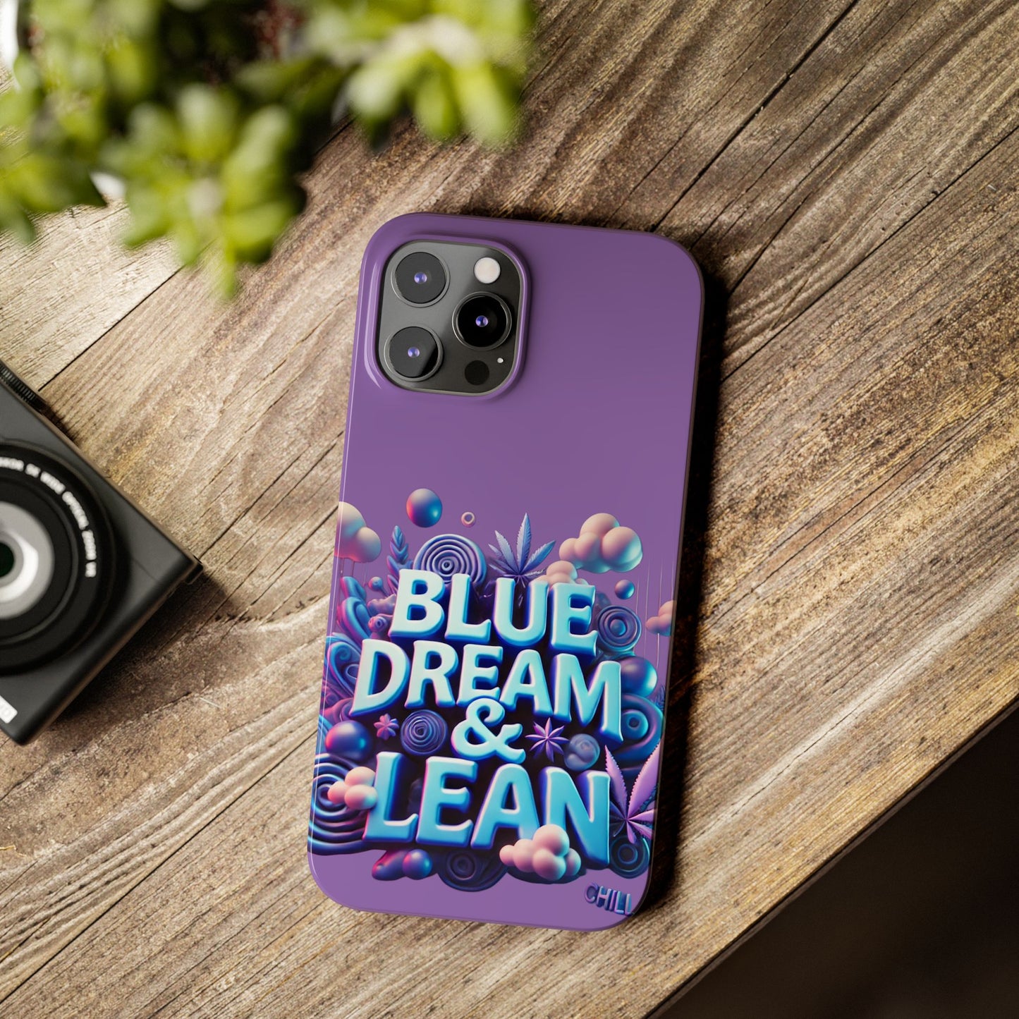 Vibrant Slim Phone Cases - 'Blue Dream & Lean' Design for Trendsetters