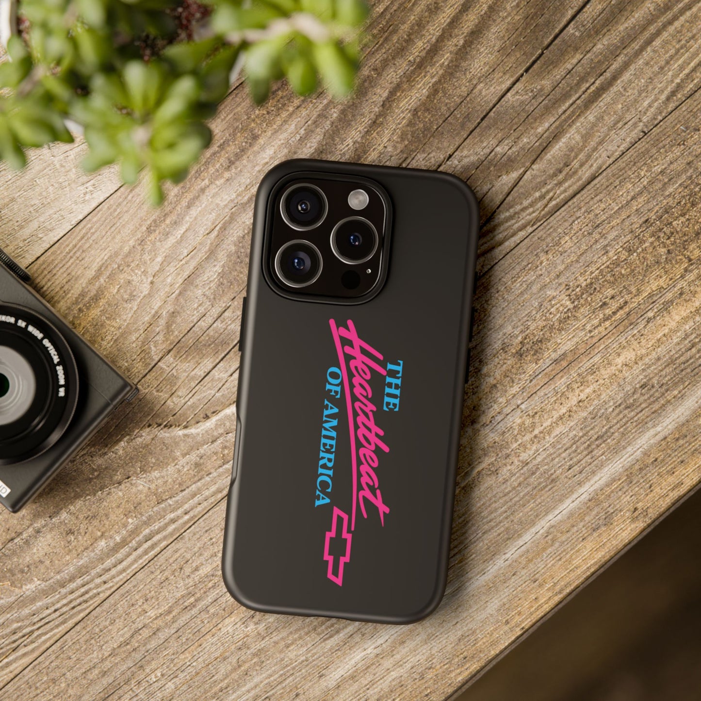 Phone Case — “The Heartbeat of America” Retro Chevy Logo, Slim Protective Cover