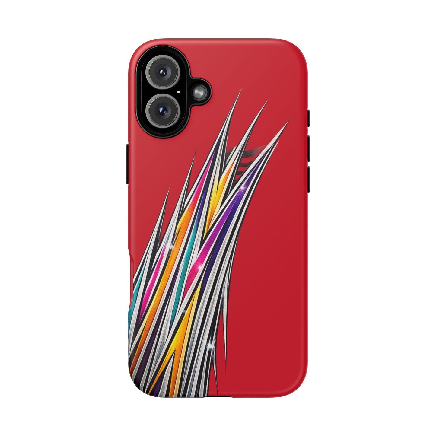 Colorburst Pinstripe Phone Case | Red Abstract Racing Stripe