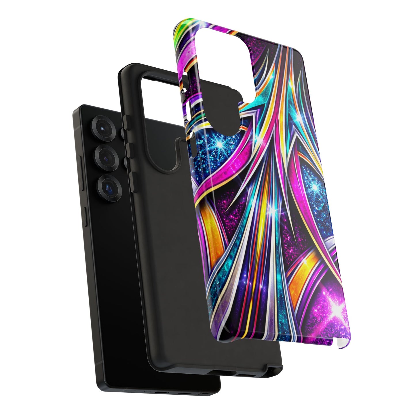 Custom Lowrider Pinstripe Swirl Tough Phone Case – Impact Resistant