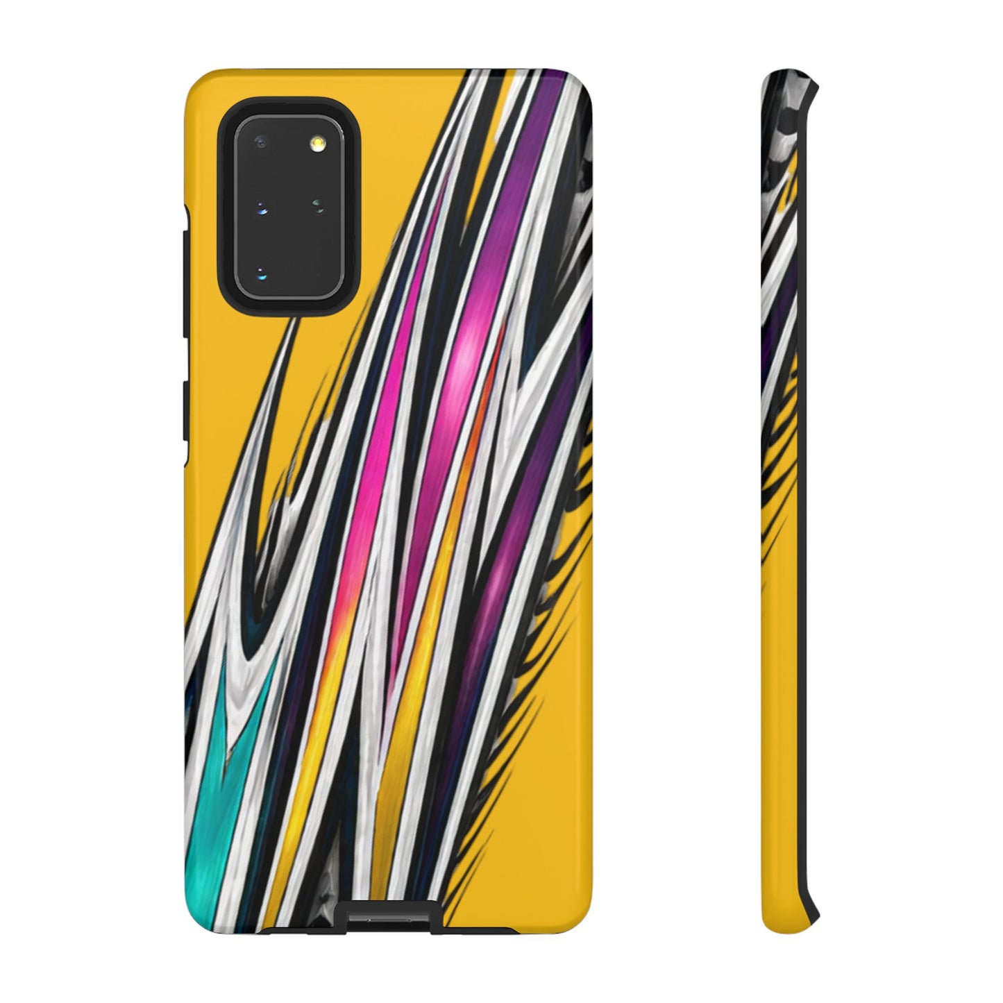 Yellow Abstract Stripes Phone Case | Tough Protective Phone Case