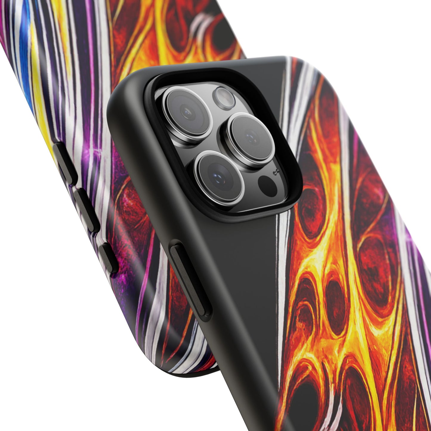 Flaming Abstract Stripes Tough Case | Colorful Phone Cover