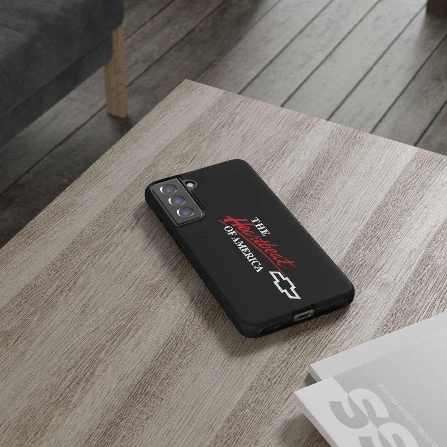 Chevy Phone Case, Tough Cases for Car Lovers, Vintage Style Cover, Heartbeat