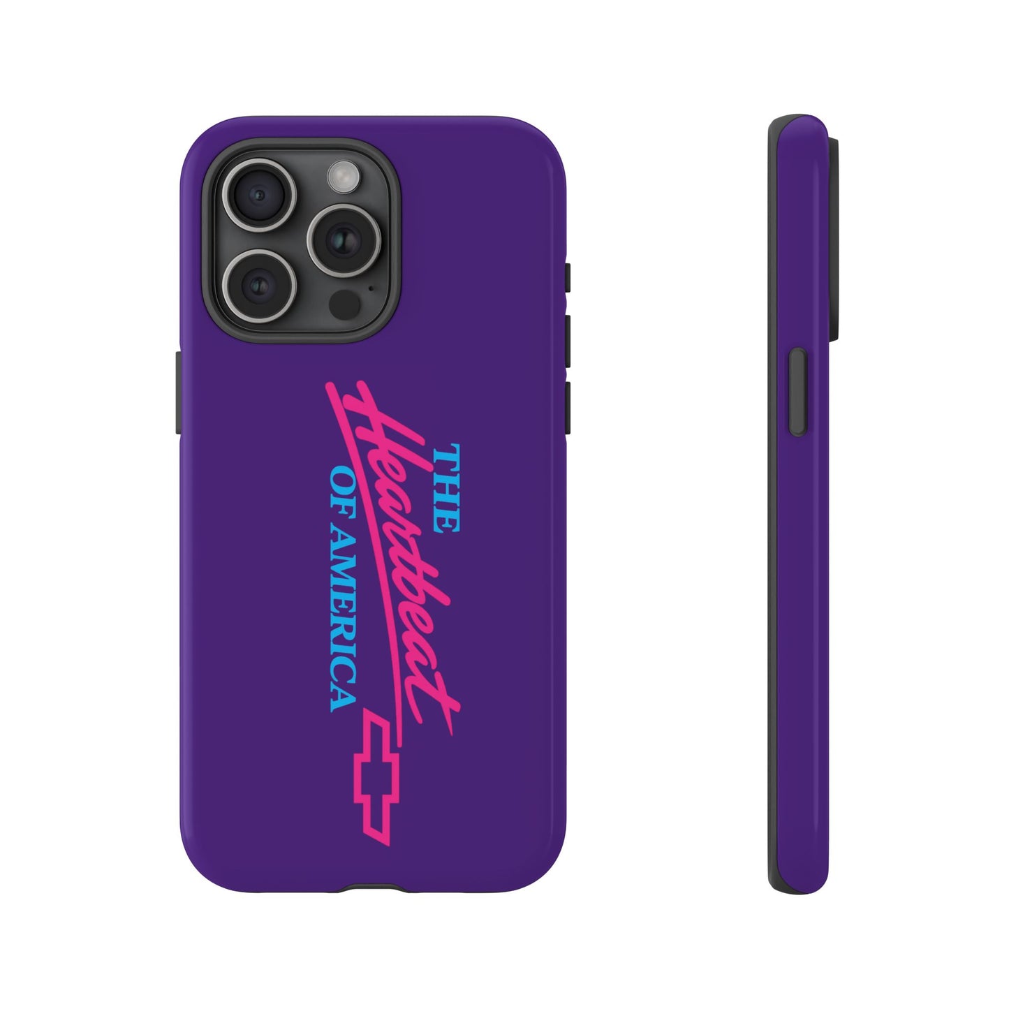 Purple  “The Heartbeat of America” Retro Chevy Logo, Slim Protective Cover