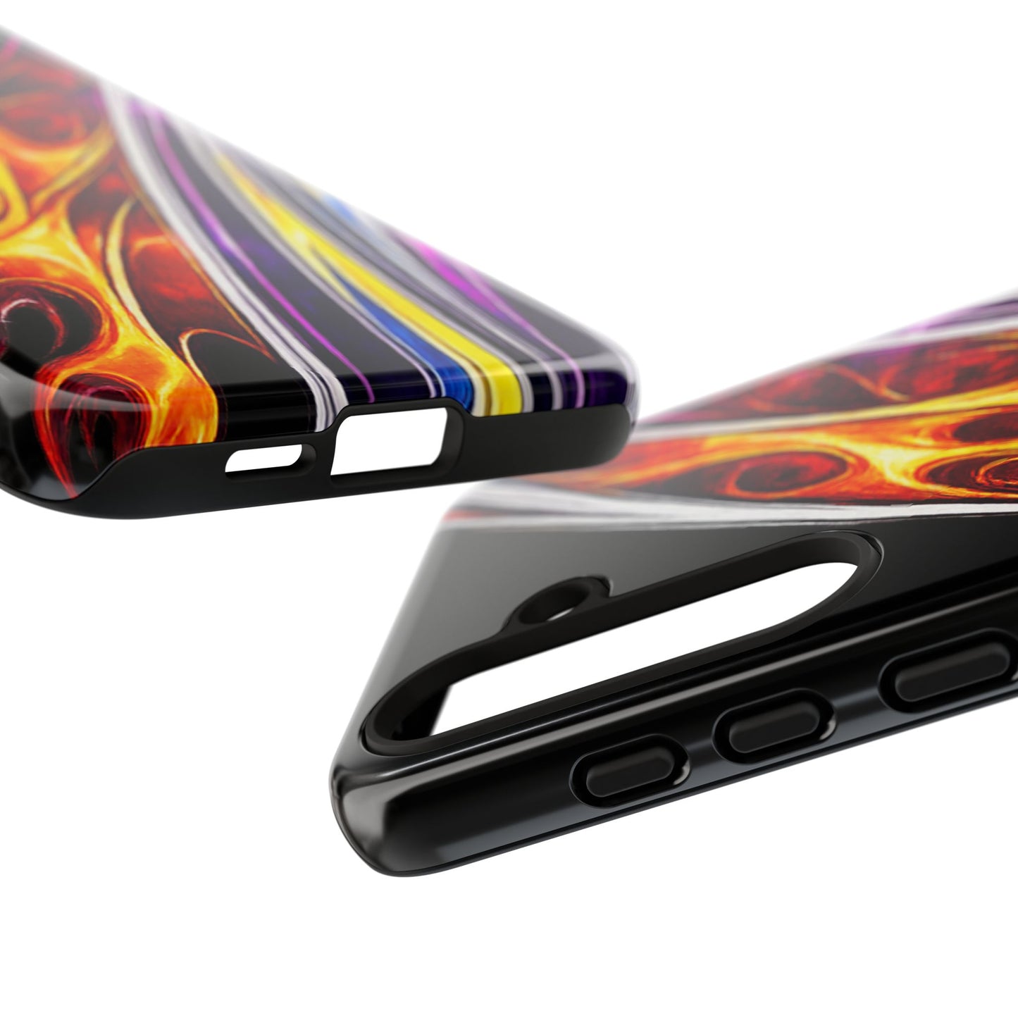 Flaming Abstract Stripes Tough Case | Colorful Phone Cover