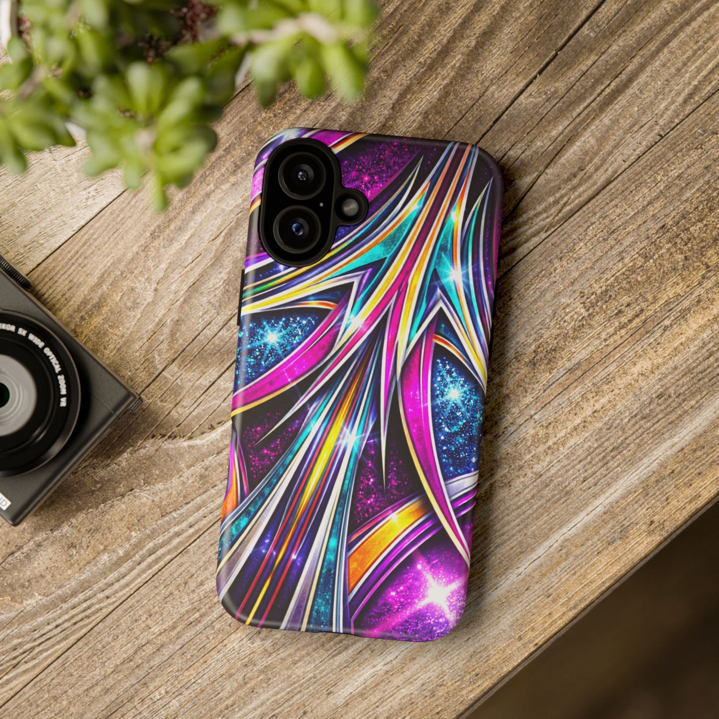 Custom Lowrider Pinstripe Swirl Tough Phone Case – Impact Resistant