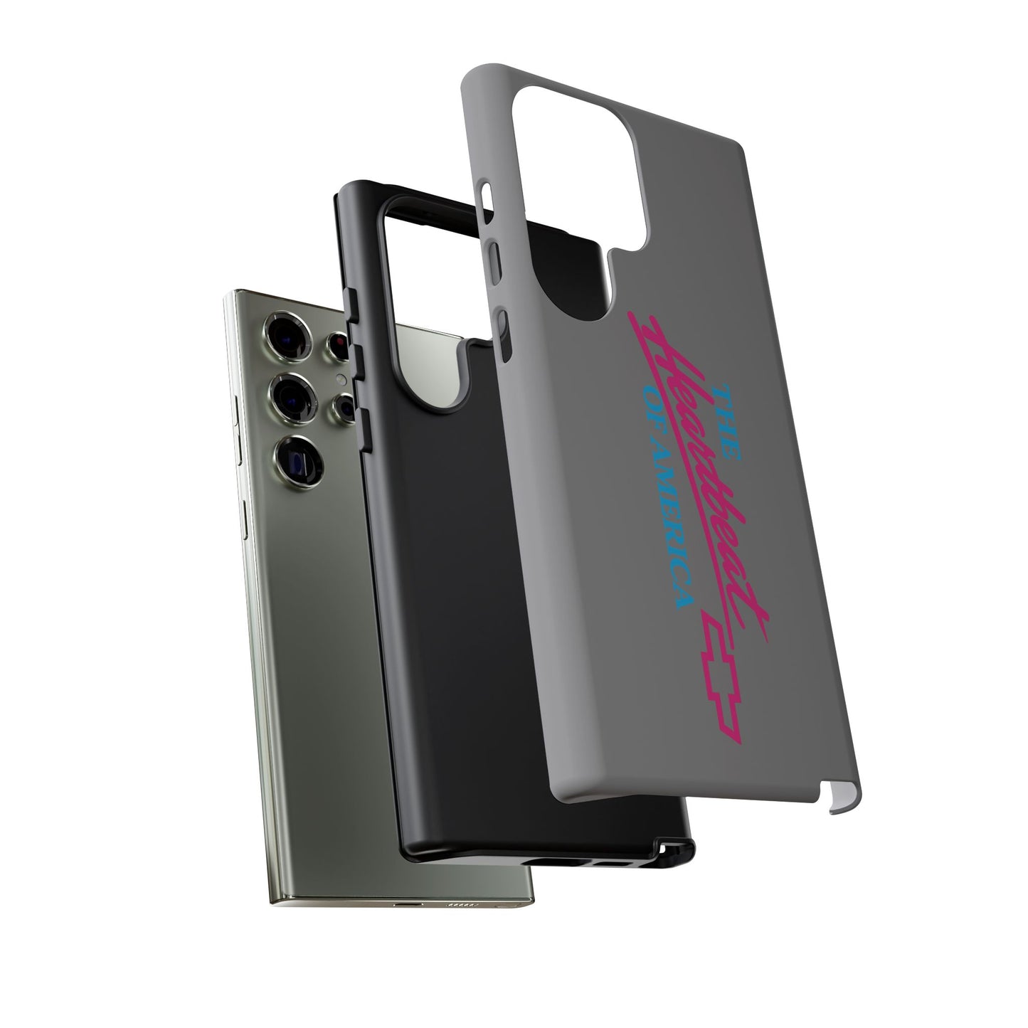 Silver “The Heartbeat of America” Retro Chevy Logo, Slim Protective Cover