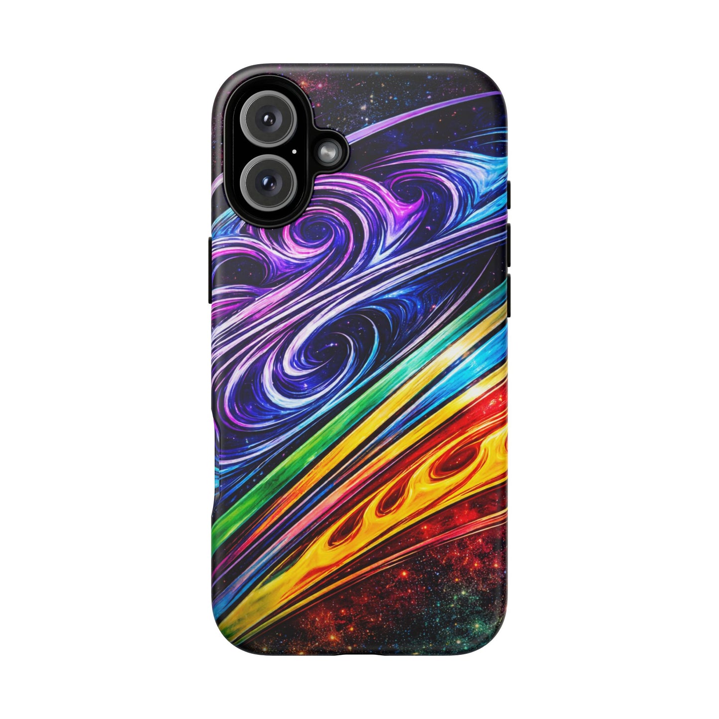 Abstract Cosmic Swirls phone case | Galaxy Rainbow Protective Case