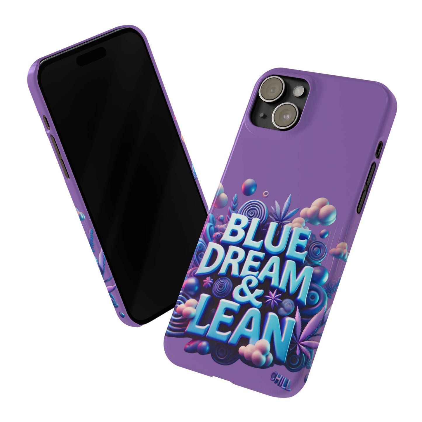 Vibrant Slim Phone Cases - 'Blue Dream & Lean' Design for Trendsetters