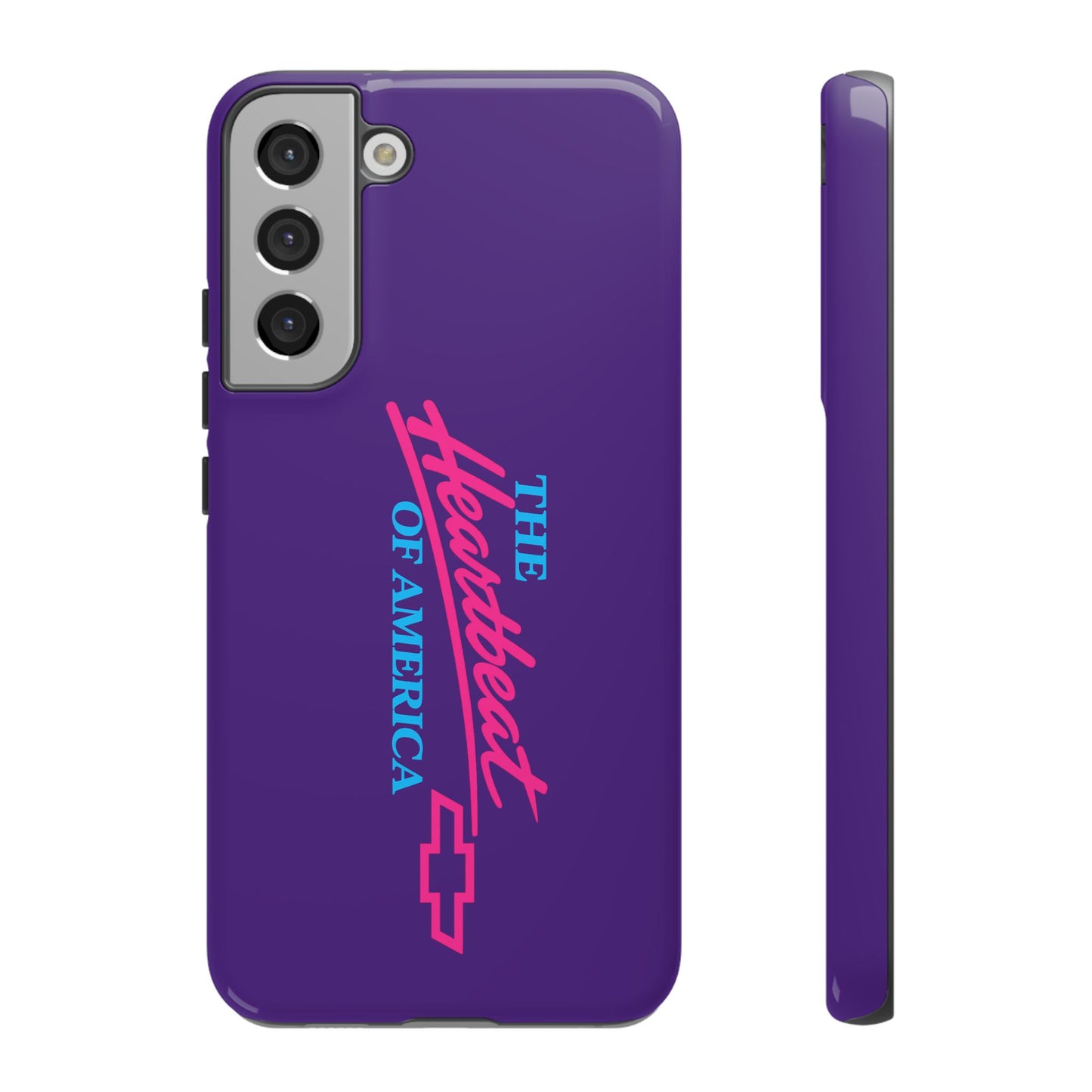 Purple  “The Heartbeat of America” Retro Chevy Logo, Slim Protective Cover