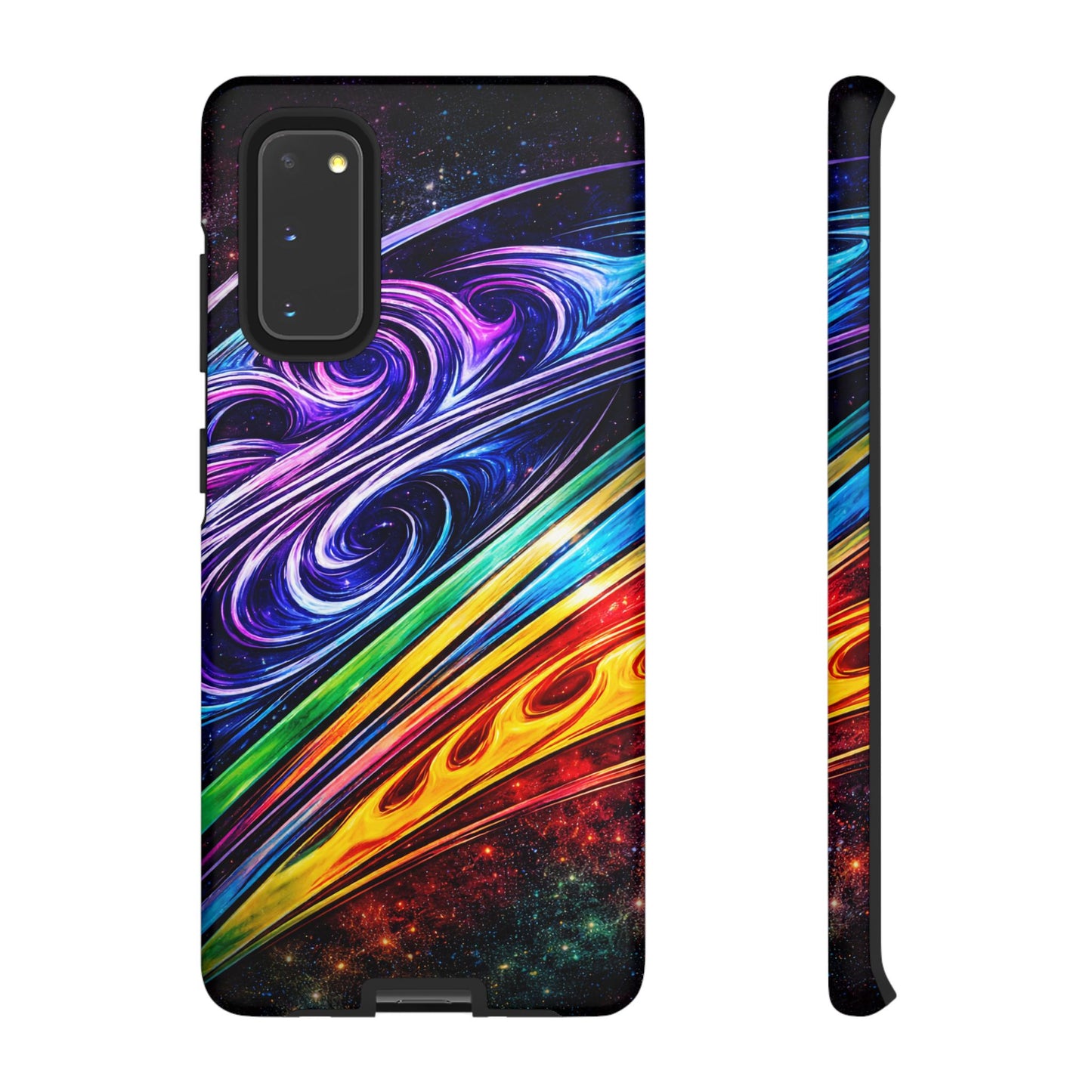 Abstract Cosmic Swirls phone case | Galaxy Rainbow Protective Case