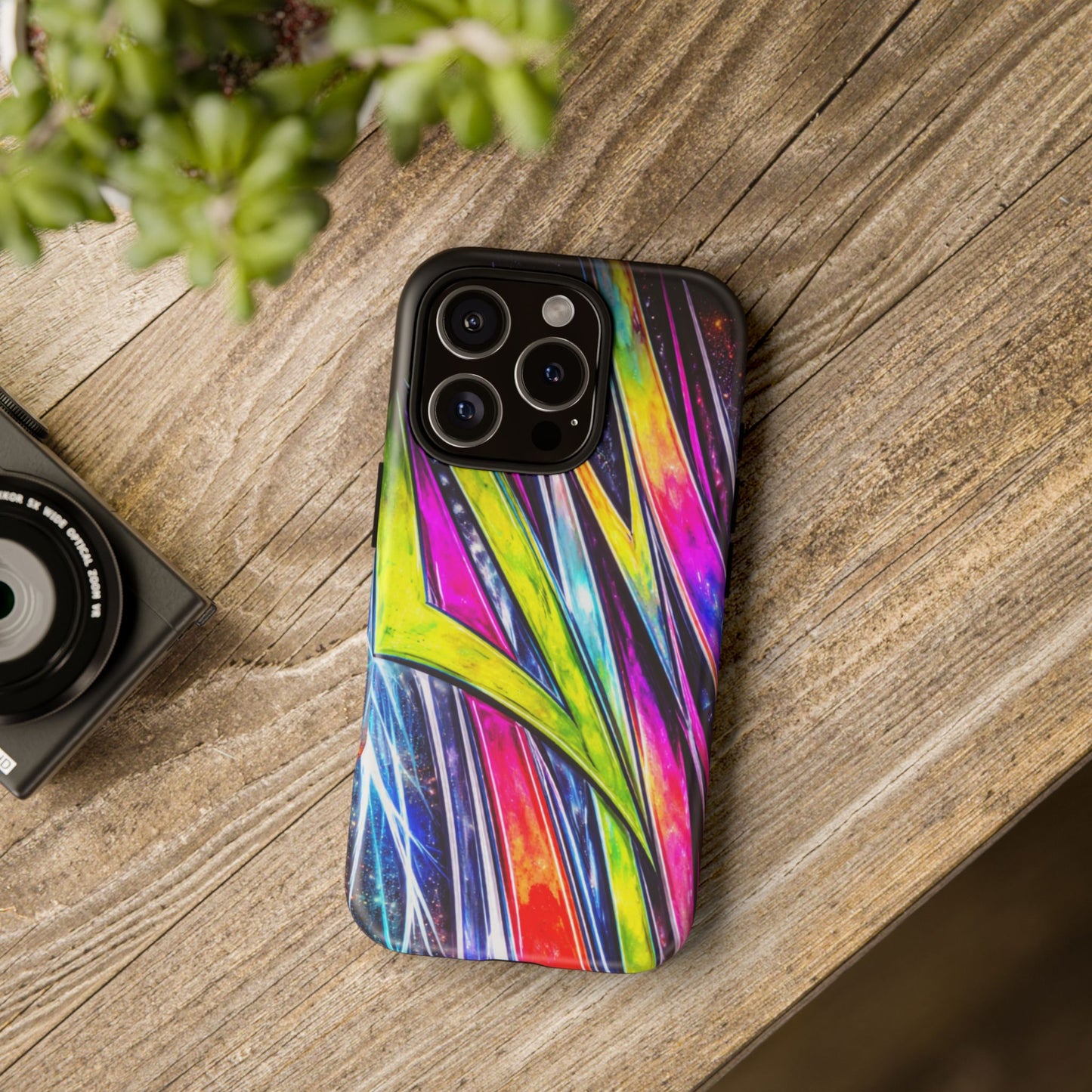 Neon Graffiti Phone Case | Tough Case, Vivid Abstract Street Art