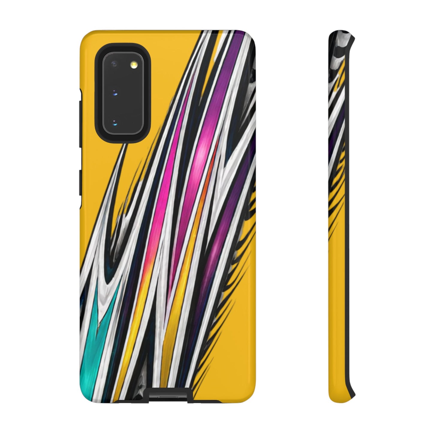 Yellow Abstract Stripes Phone Case | Tough Protective Phone Case