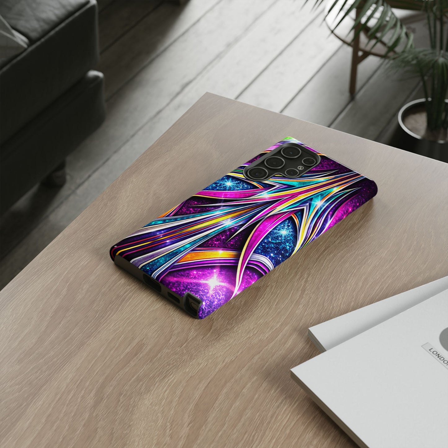 Custom Lowrider Pinstripe Swirl Tough Phone Case – Impact Resistant