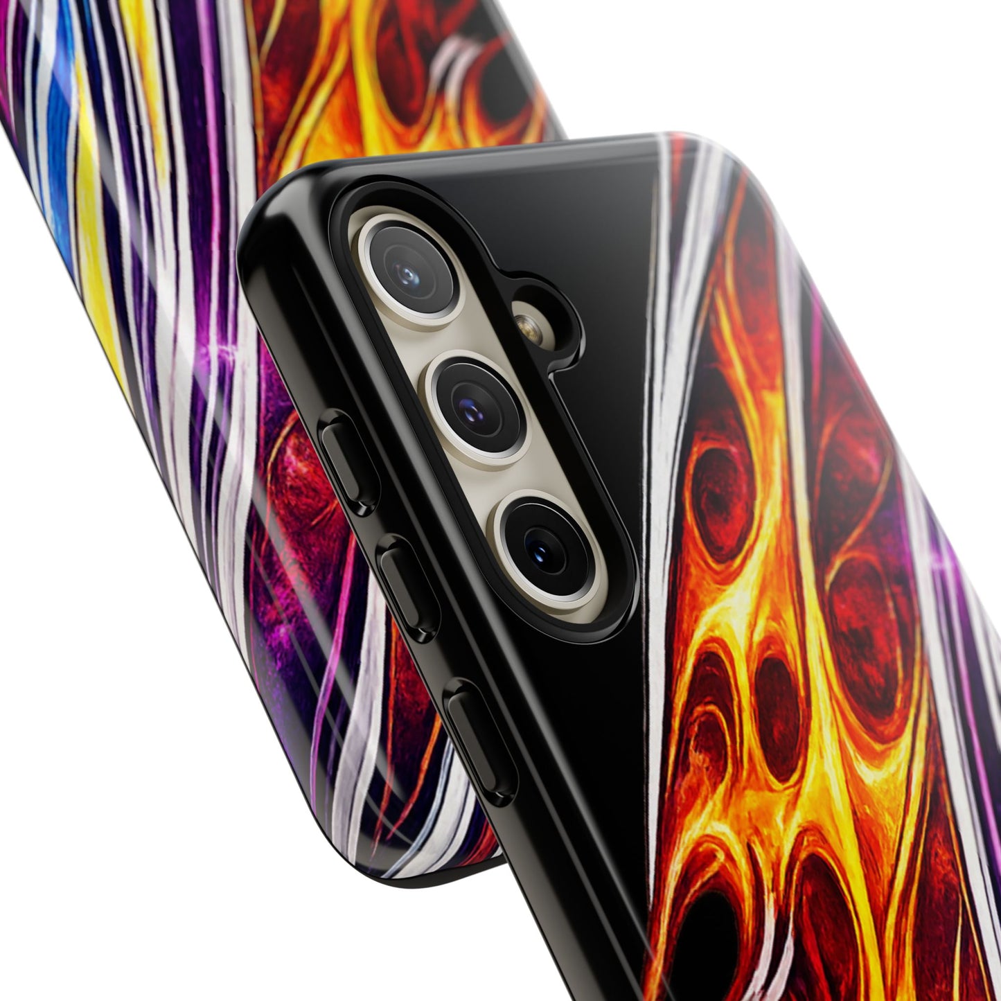 Flaming Abstract Stripes Tough Case | Colorful Phone Cover
