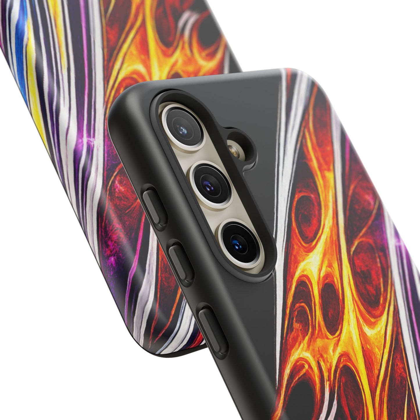 Flaming Abstract Stripes Tough Case | Colorful Phone Cover
