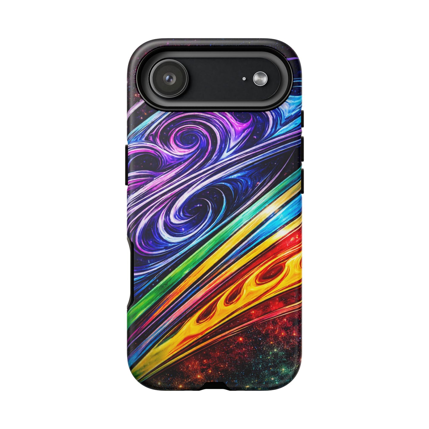 Abstract Cosmic Swirls phone case | Galaxy Rainbow Protective Case