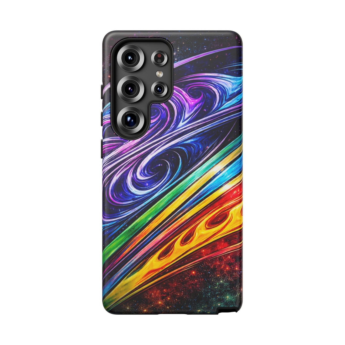 Abstract Cosmic Swirls phone case | Galaxy Rainbow Protective Case