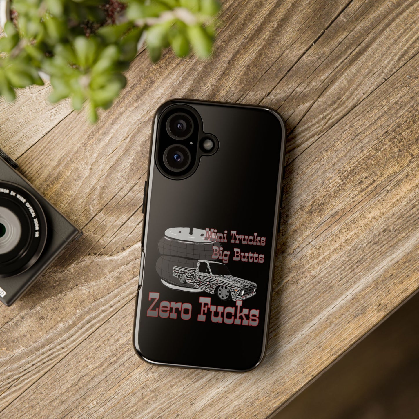 Funny Phone Case - Mini Trucks Big Butts Zero F@cks, Gift for Truck Lovers, Car