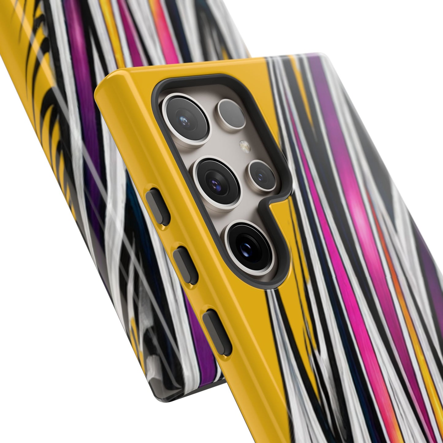 Yellow Abstract Stripes Phone Case | Tough Protective Phone Case