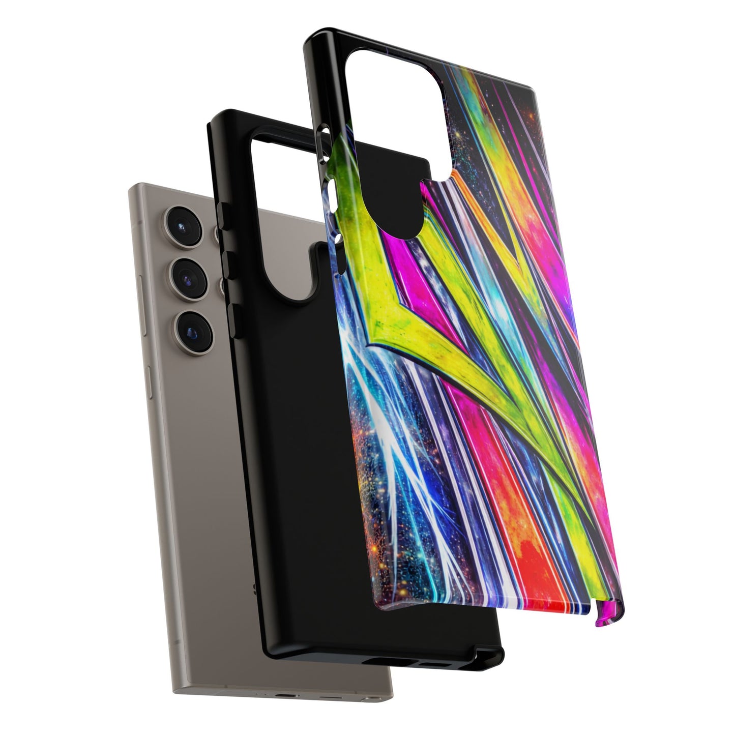 Neon Graffiti Phone Case | Tough Case, Vivid Abstract Street Art