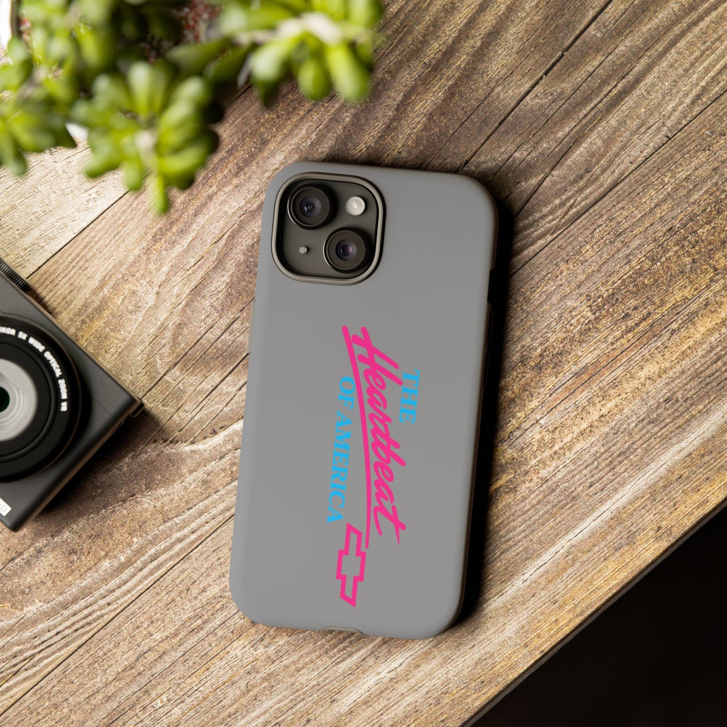Silver “The Heartbeat of America” Retro Chevy Logo, Slim Protective Cover