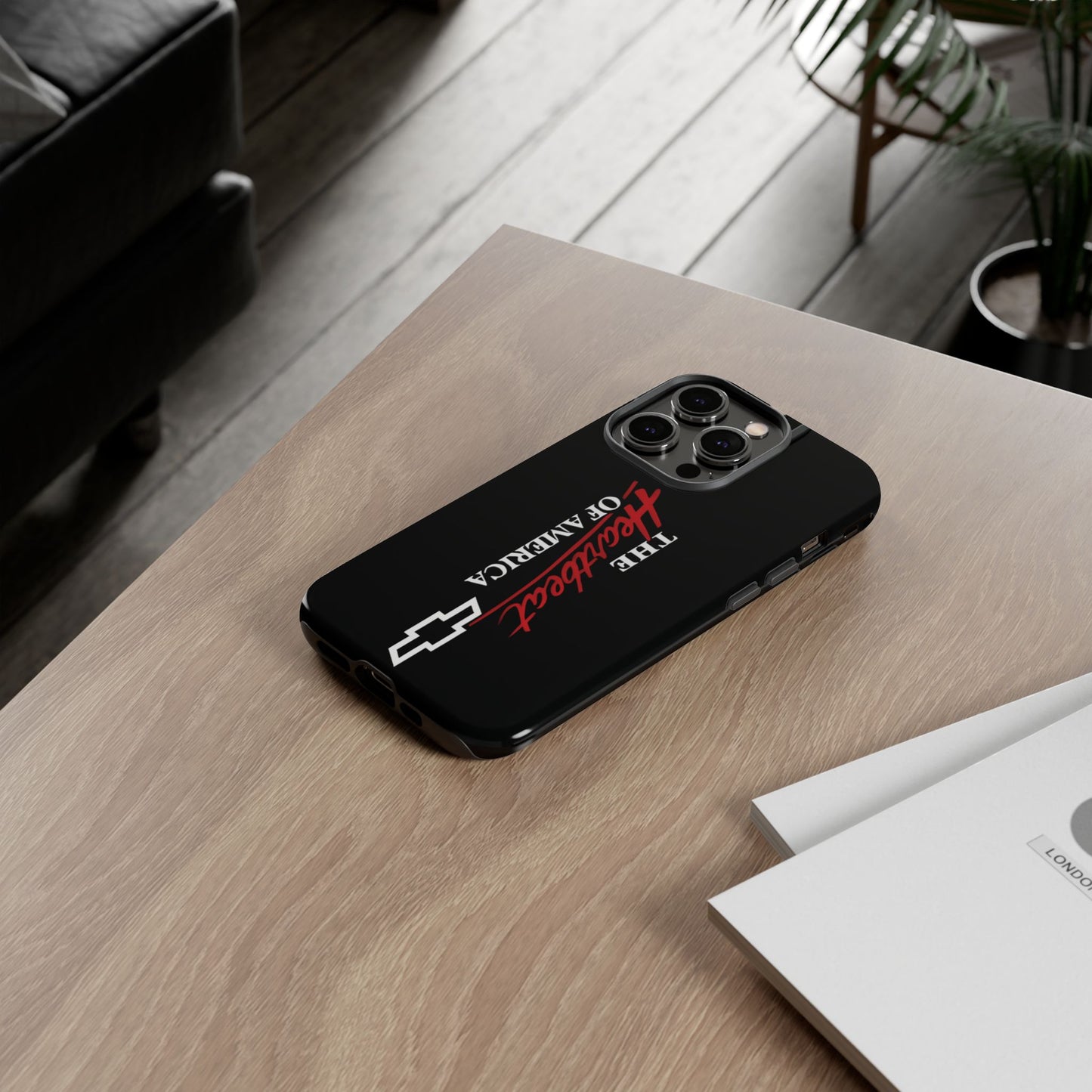 Chevy Phone Case, Tough Cases for Car Lovers, Vintage Style Cover, Heartbeat