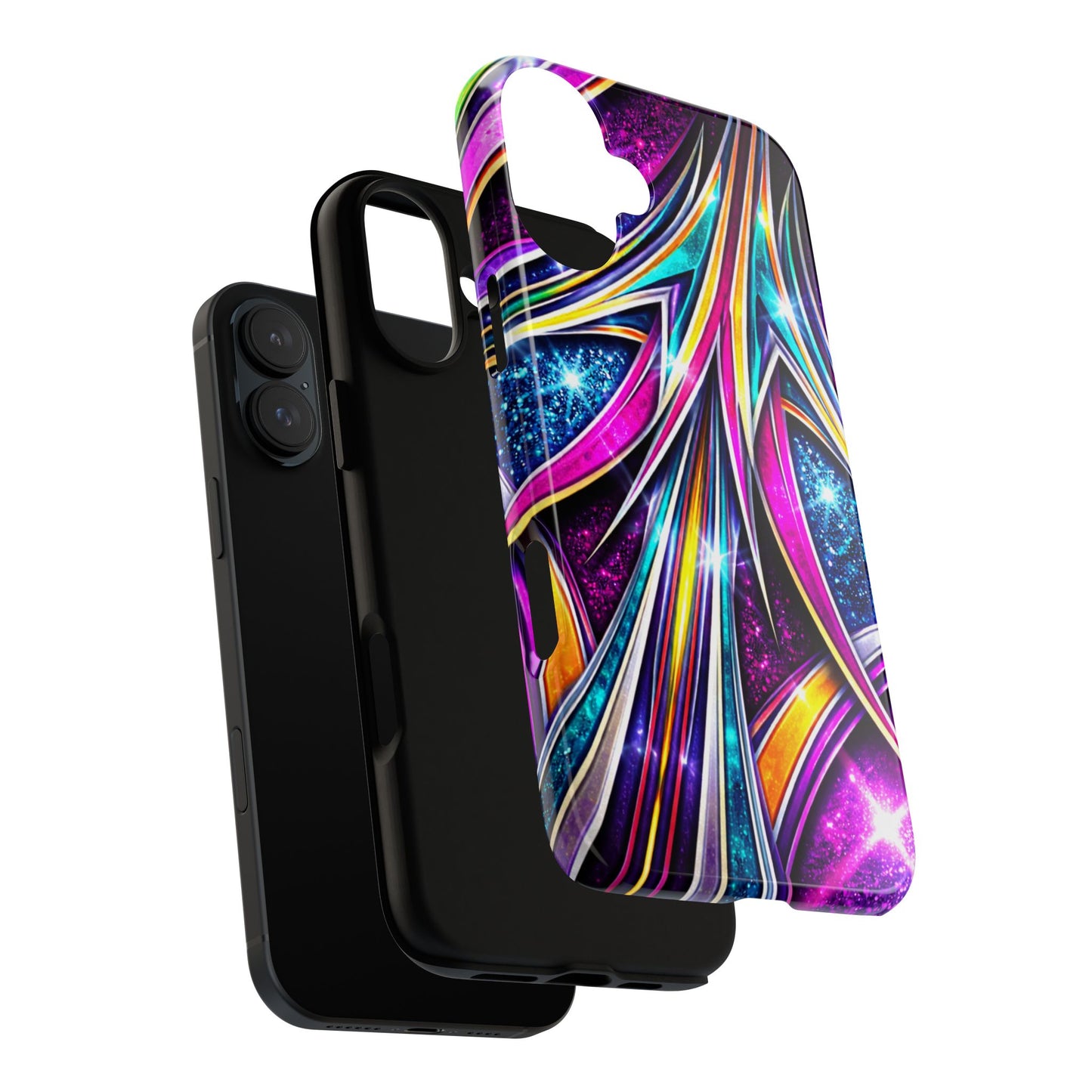 Custom Lowrider Pinstripe Swirl Tough Phone Case – Impact Resistant