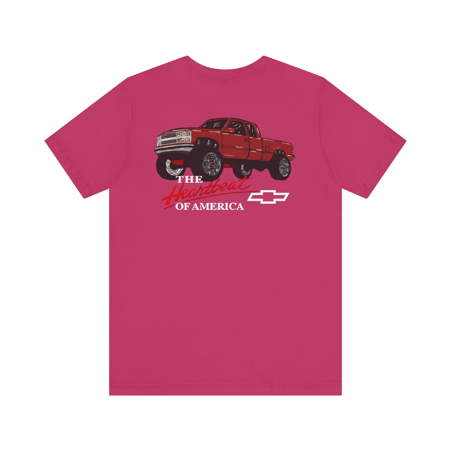 Heartbeat America Tee, Unisex Short Sleeve T-Shirt, Casual Vintage Style,