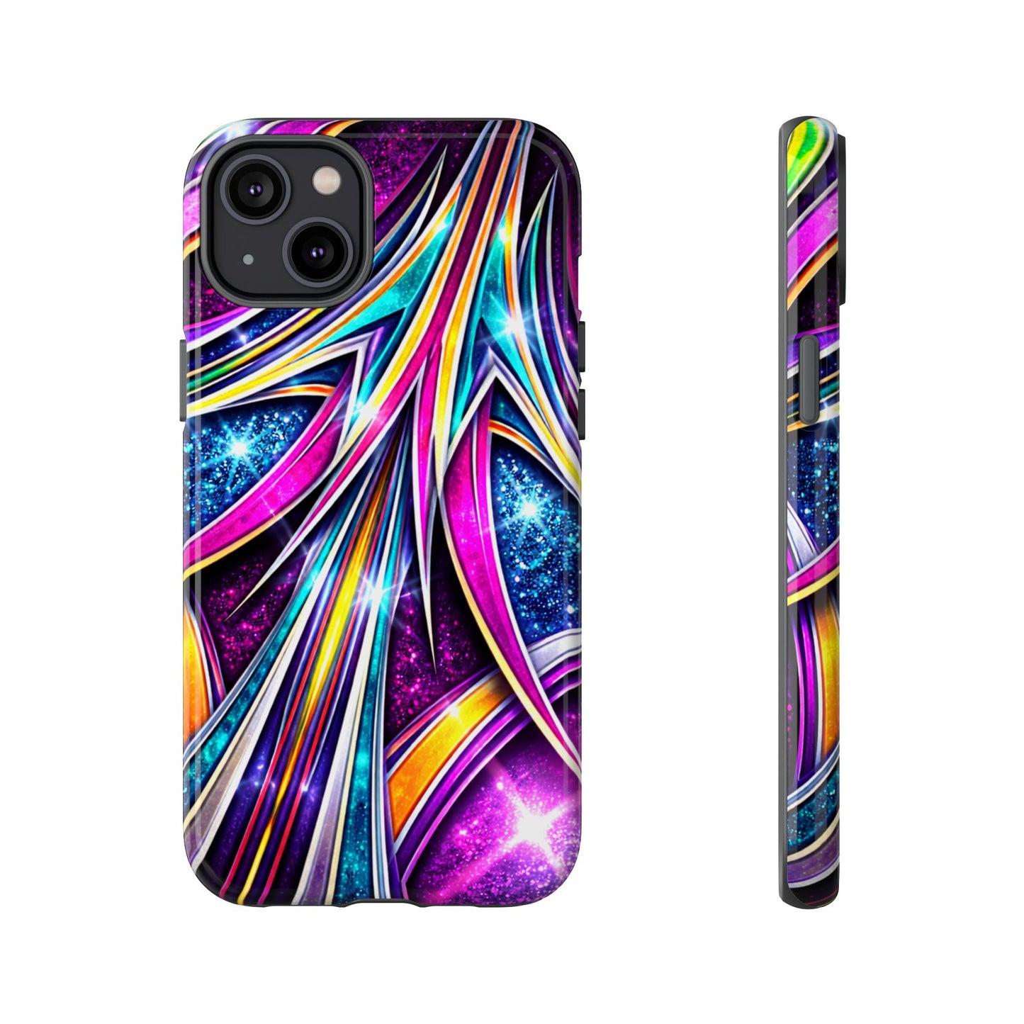 Custom Lowrider Pinstripe Swirl Tough Phone Case – Impact Resistant