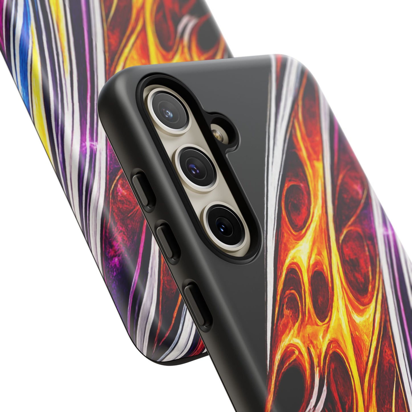 Flaming Abstract Stripes Tough Case | Colorful Phone Cover