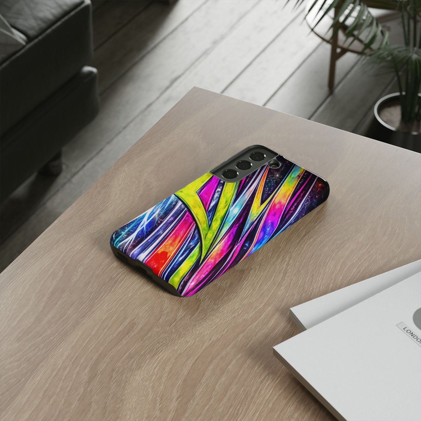 Neon Graffiti Phone Case | Tough Case, Vivid Abstract Street Art