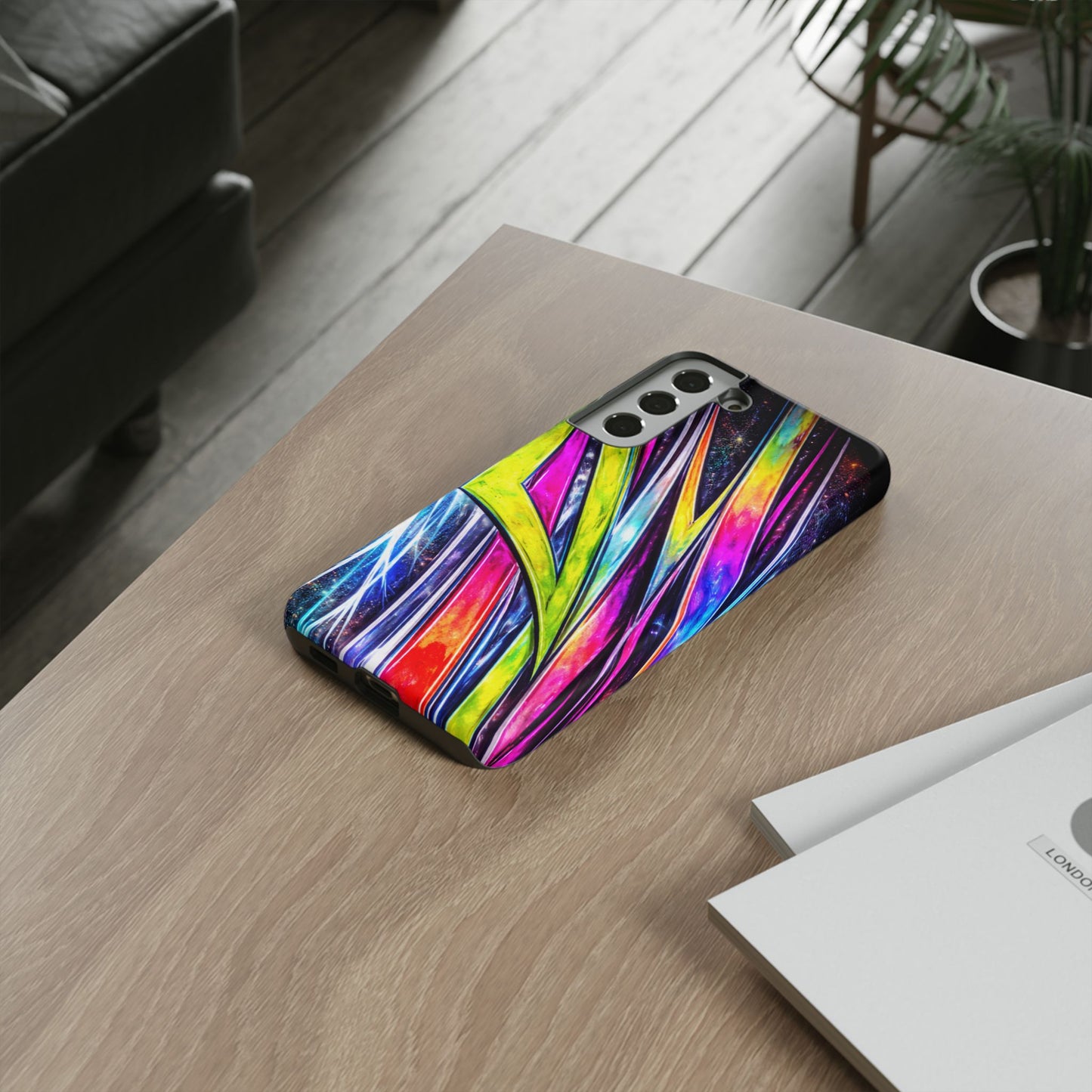 Neon Graffiti Phone Case | Tough Case, Vivid Abstract Street Art