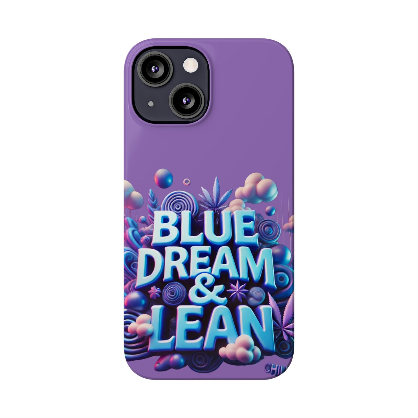 Vibrant Slim Phone Cases - 'Blue Dream & Lean' Design for Trendsetters