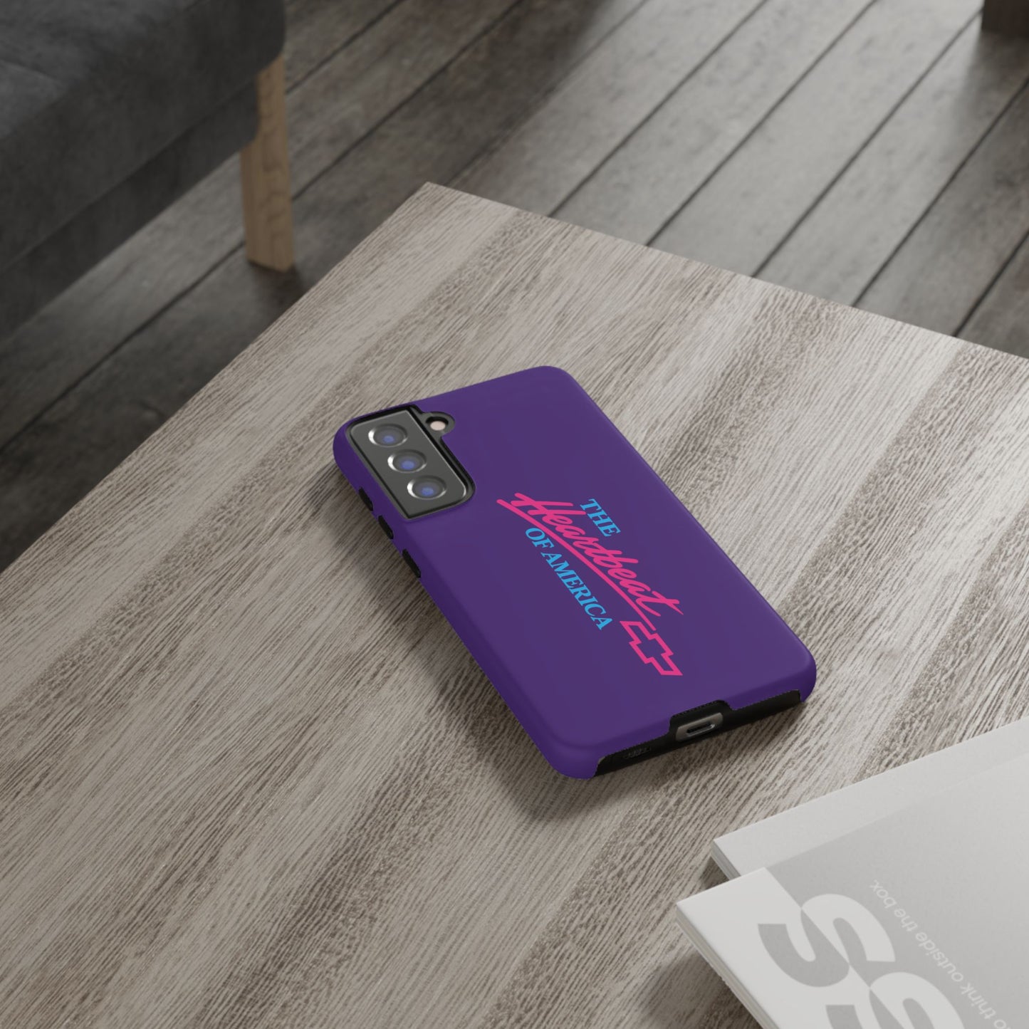 Purple  “The Heartbeat of America” Retro Chevy Logo, Slim Protective Cover
