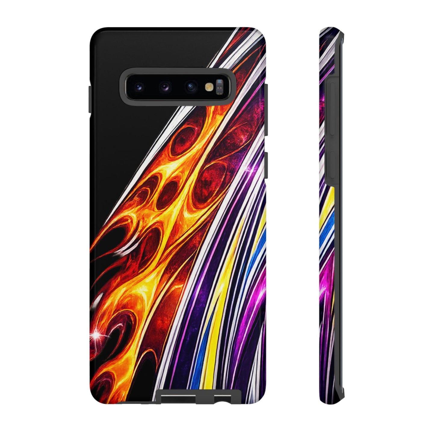 Flaming Abstract Stripes Tough Case | Colorful Phone Cover