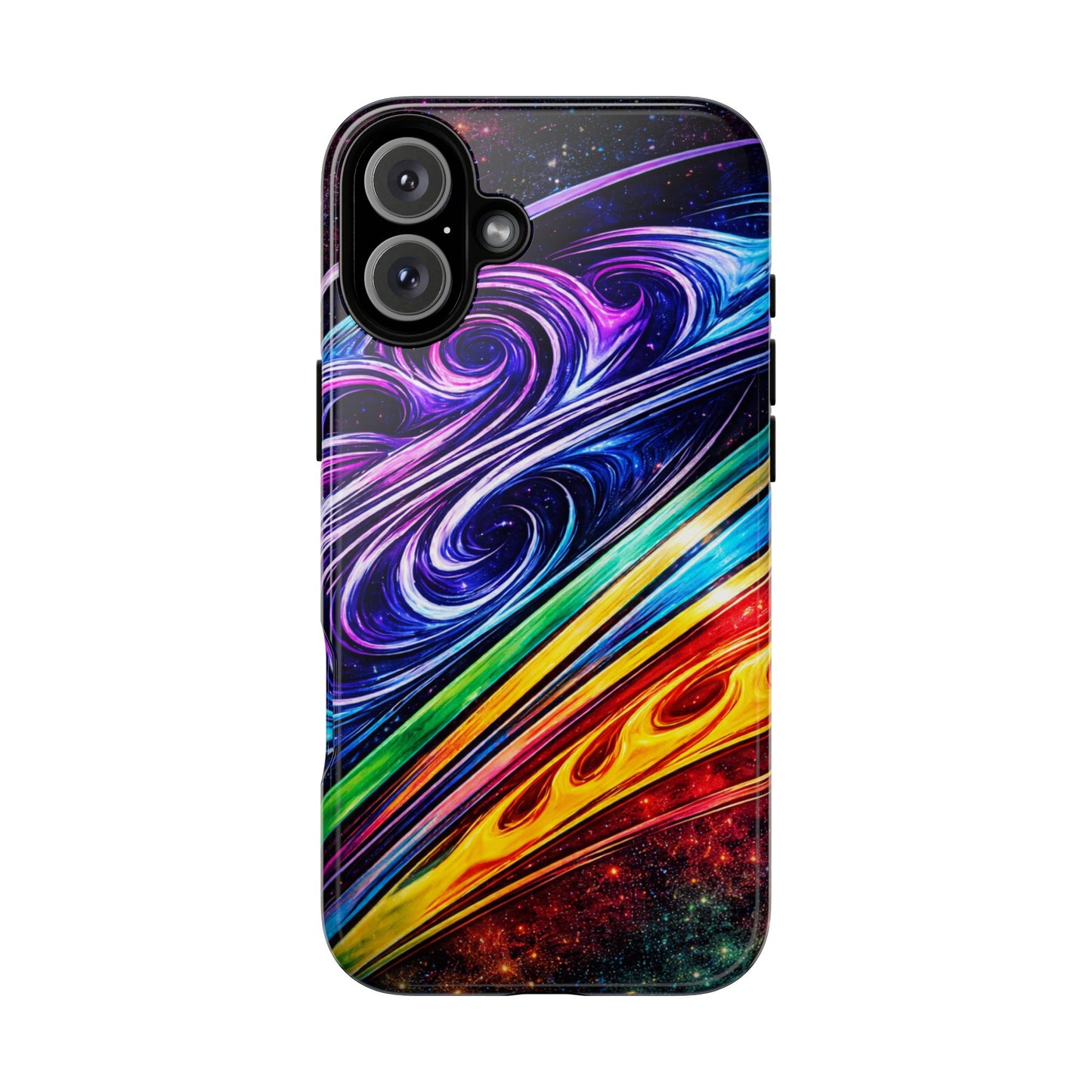 Abstract Cosmic Swirls phone case | Galaxy Rainbow Protective Case