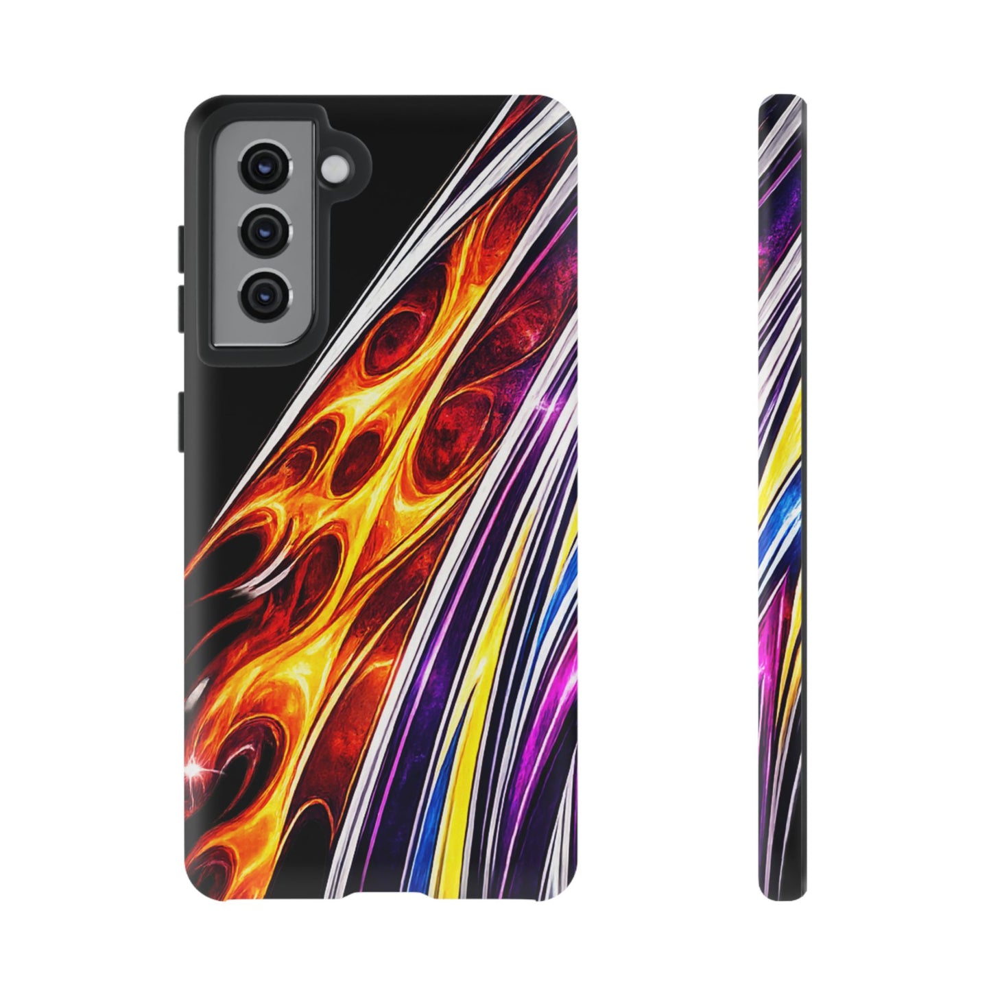 Flaming Abstract Stripes Tough Case | Colorful Phone Cover