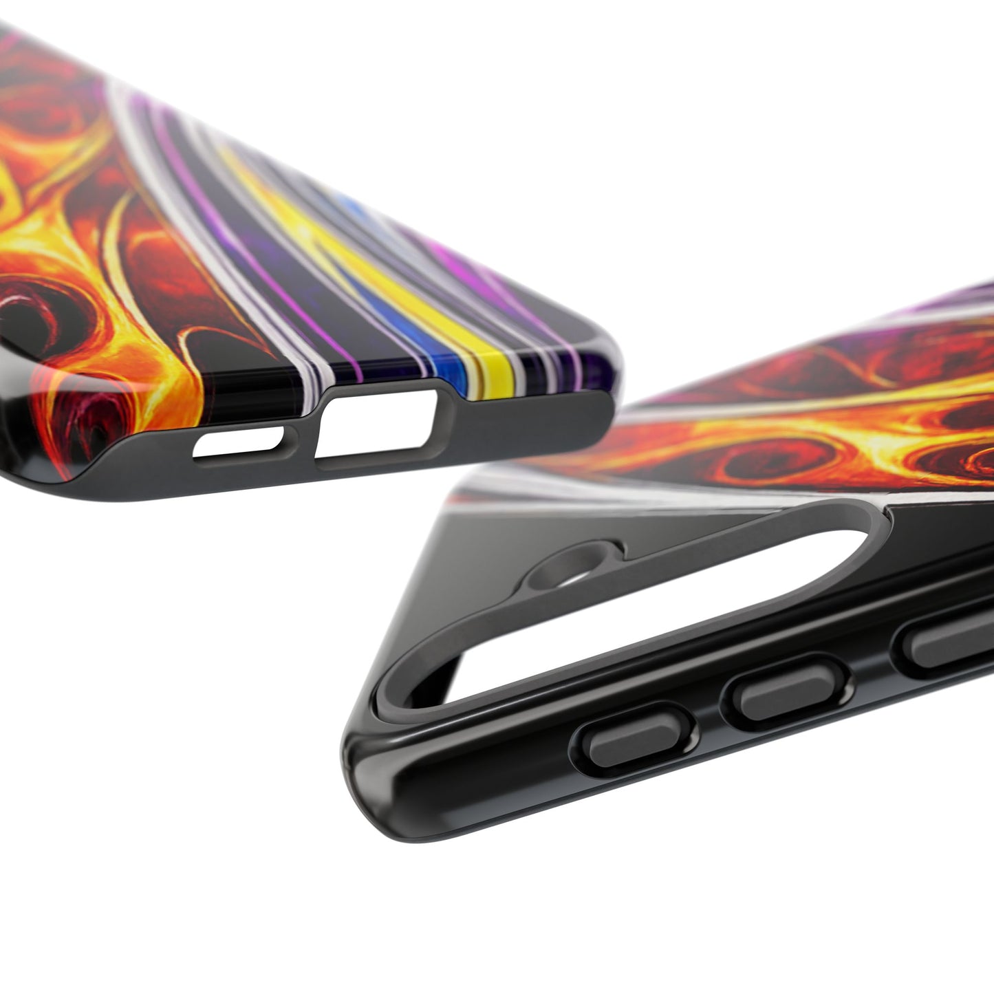 Flaming Abstract Stripes Tough Case | Colorful Phone Cover