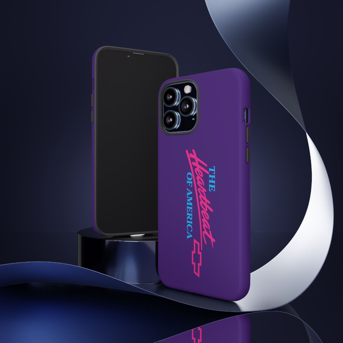Purple  “The Heartbeat of America” Retro Chevy Logo, Slim Protective Cover