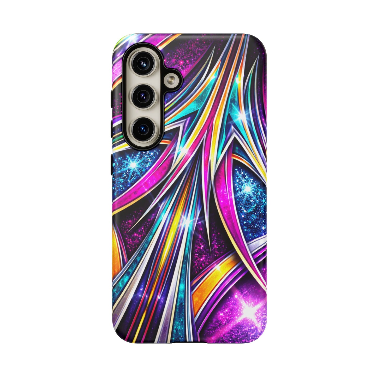 Custom Lowrider Pinstripe Swirl Tough Phone Case – Impact Resistant