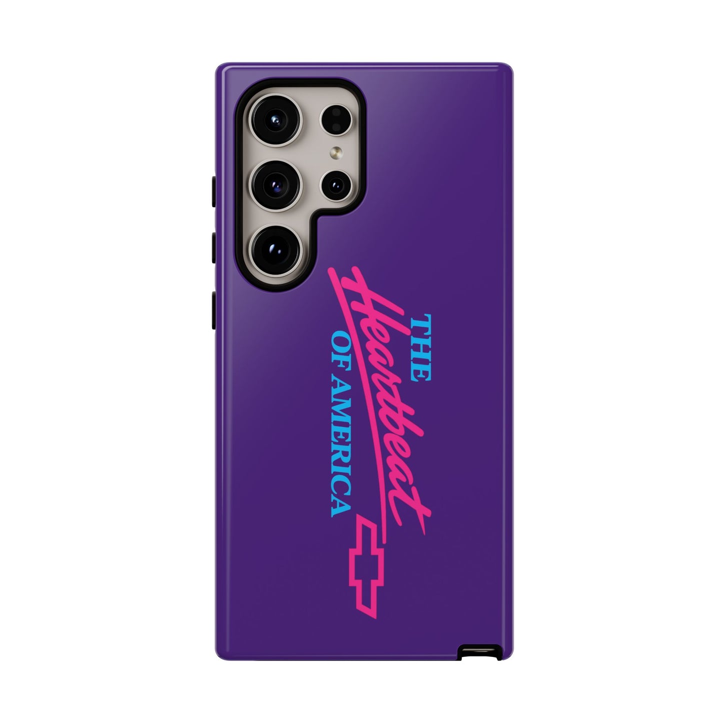 Purple  “The Heartbeat of America” Retro Chevy Logo, Slim Protective Cover
