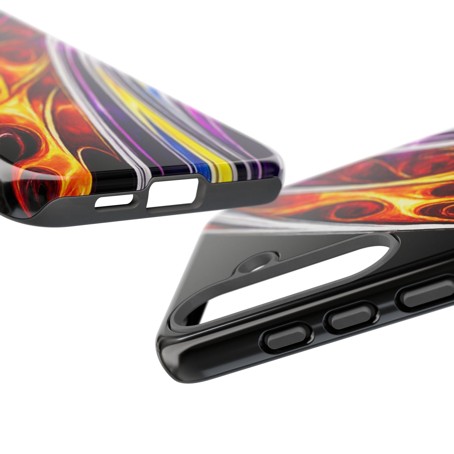 Flaming Abstract Stripes Tough Case | Colorful Phone Cover
