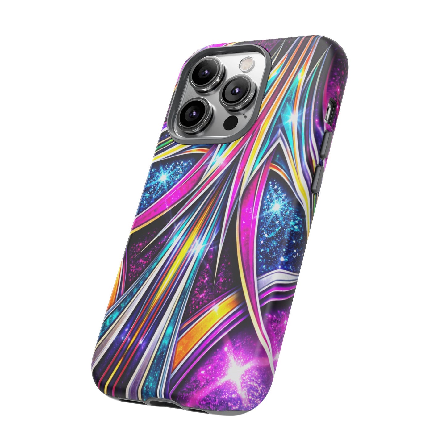 Custom Lowrider Pinstripe Swirl Tough Phone Case – Impact Resistant